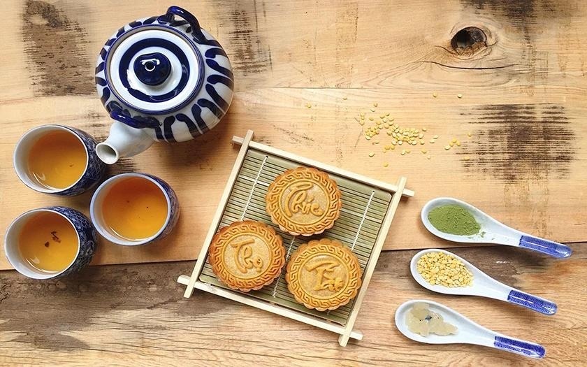 Hình nền chủ đề bánh trung thu đẹp