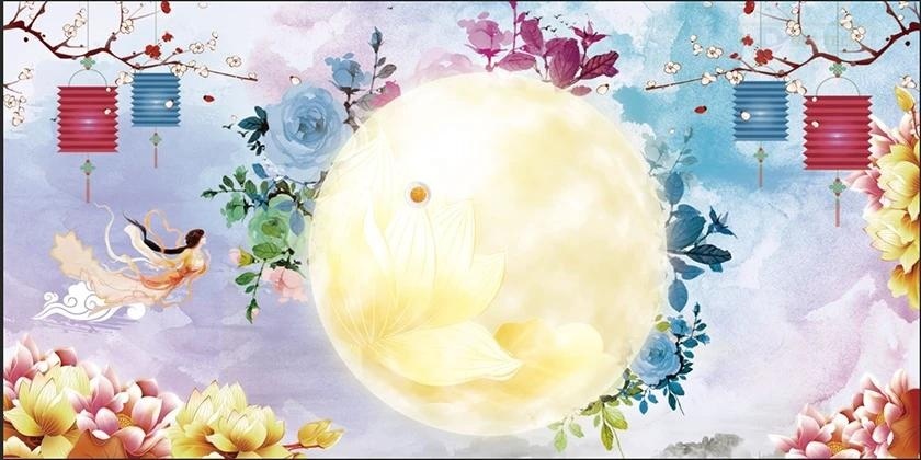 Background tết trung thu sang trọng