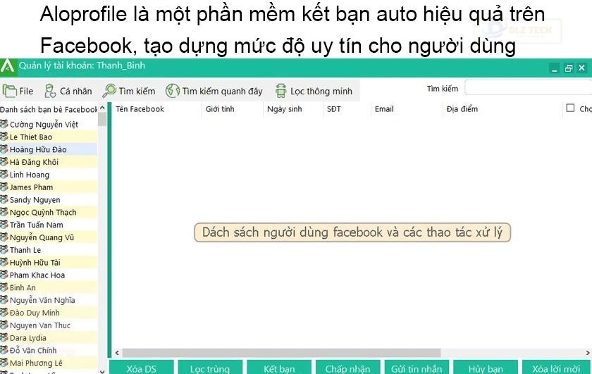 Phần mềm Aloprofile