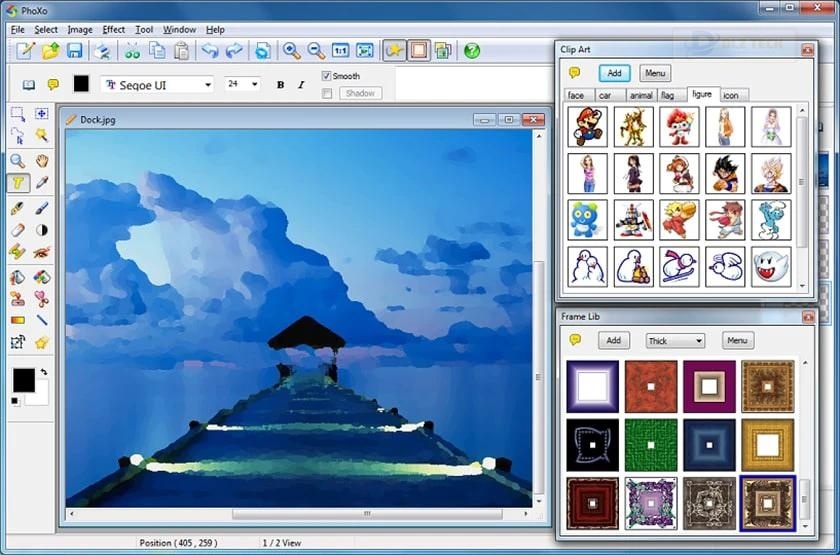 phần mềm chỉnh sửa ảnh trên máy tính PhoXo