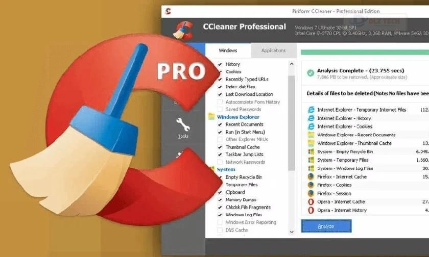 phần mềm dọn rác máy tính Ccleaner