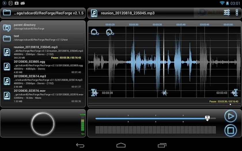 Phần mềm thu âm máy tính Audio Recorder Pro