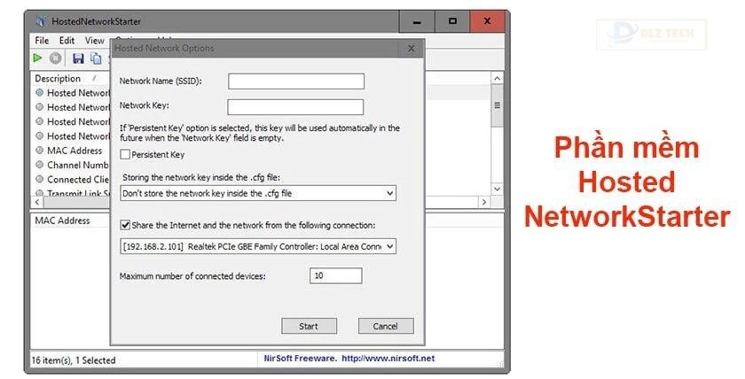 Phần mềm HostedNetworkStarter