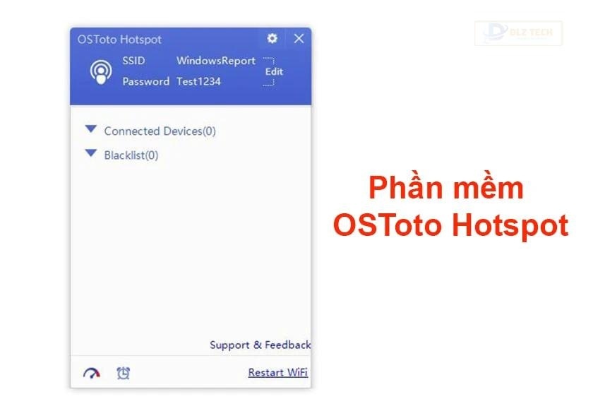 Phần mềm phát wifi OSToto Hotspot