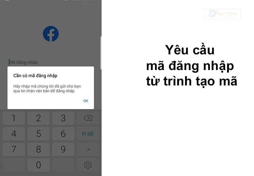 xác thực đăng nhập Facebook từ thiết bị đã đăng nhập trước đó.