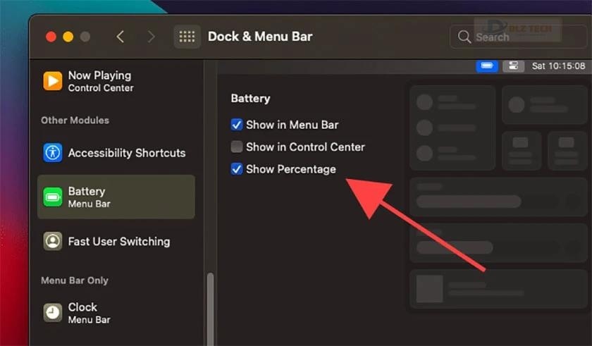 Hiển thị phần trăm pin