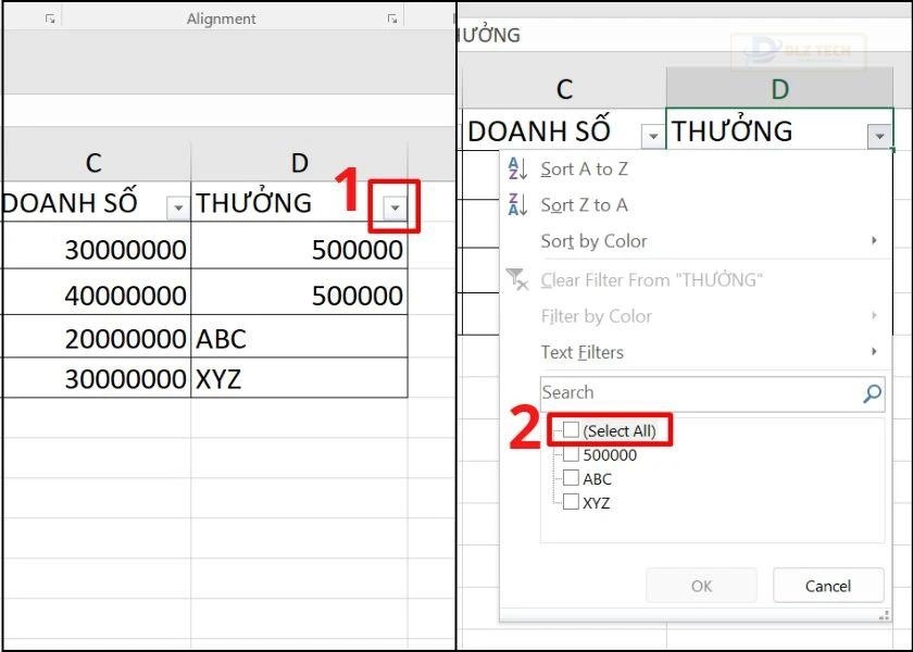 cách tính tổng với subtotal