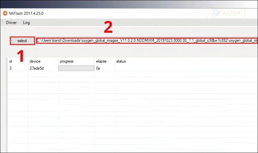 Nhấn Select rồi mở file bạn đã tải xuống và giải nén