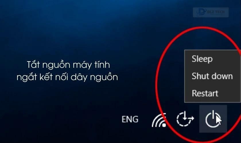 Ngắt kết nối dây nguồn
