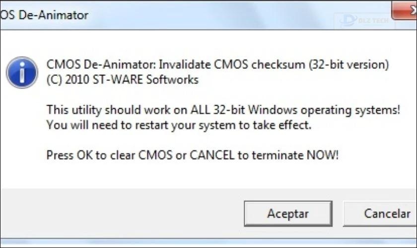 Dùng CMOS De-Animator