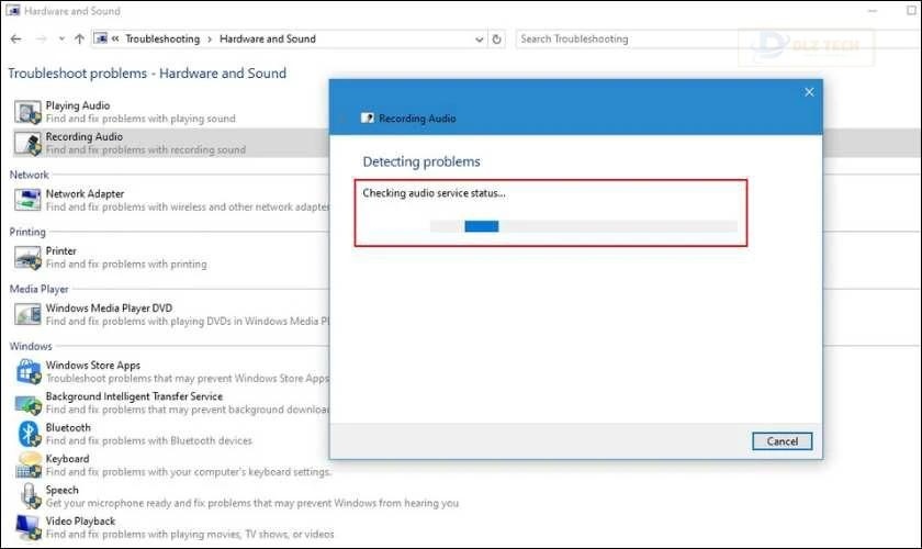 Quá trình khắc phục lỗi âm thanh