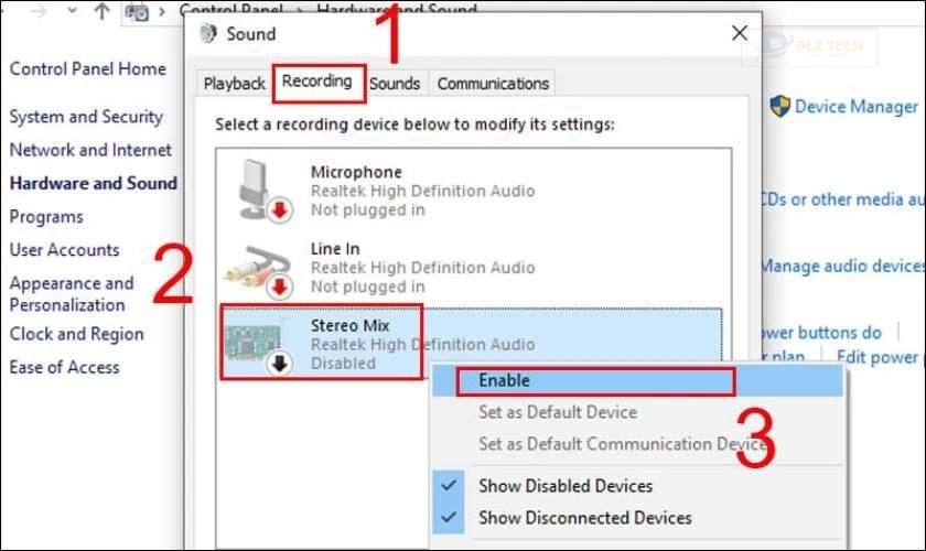 Vô hiệu hóa Stereo Mix