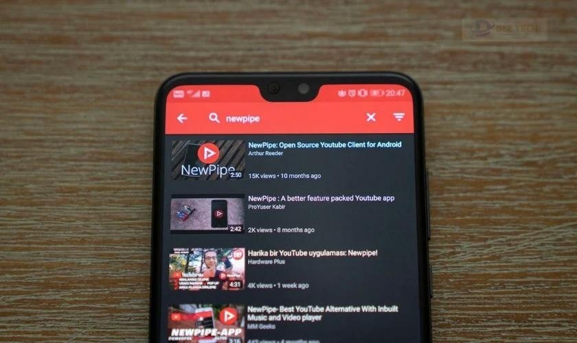 Ứng dụng NewPipe