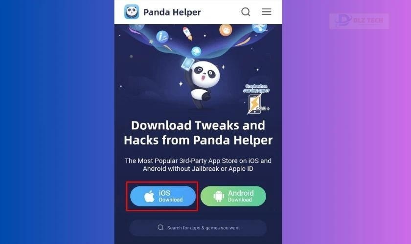 Tải xuống và cài đặt ứng dụng Panda Helper