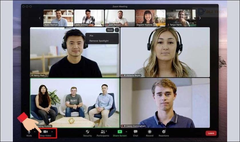 Bật camera trên Zoom