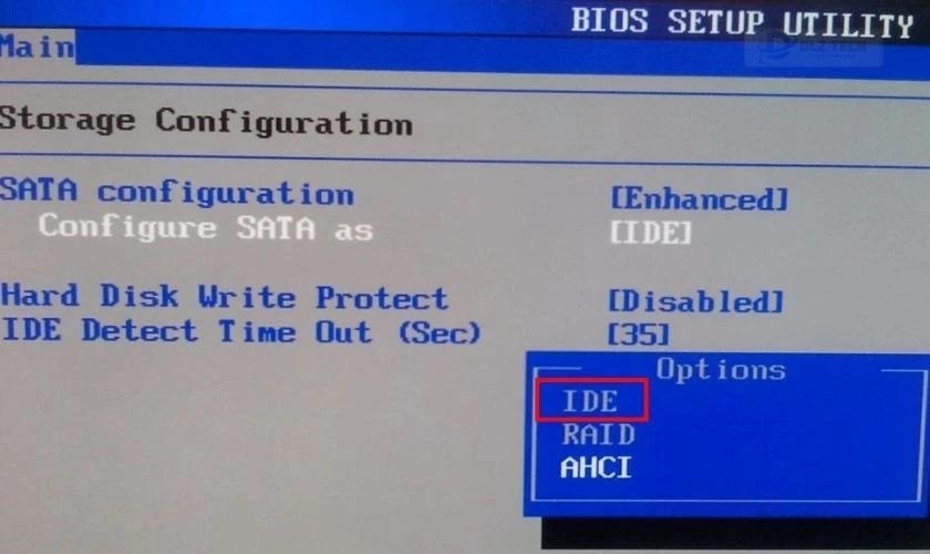 Chỉnh sửa IDE Compatibility Mode trong BIOS