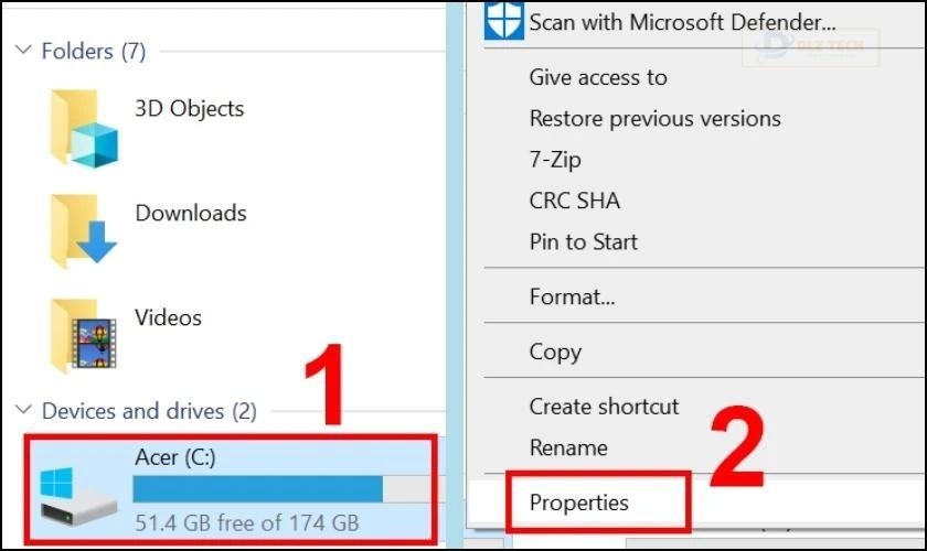 Dùng công cụ Disk Cleanup để khắc phục lỗi ổ cứng bị mất dung lượng