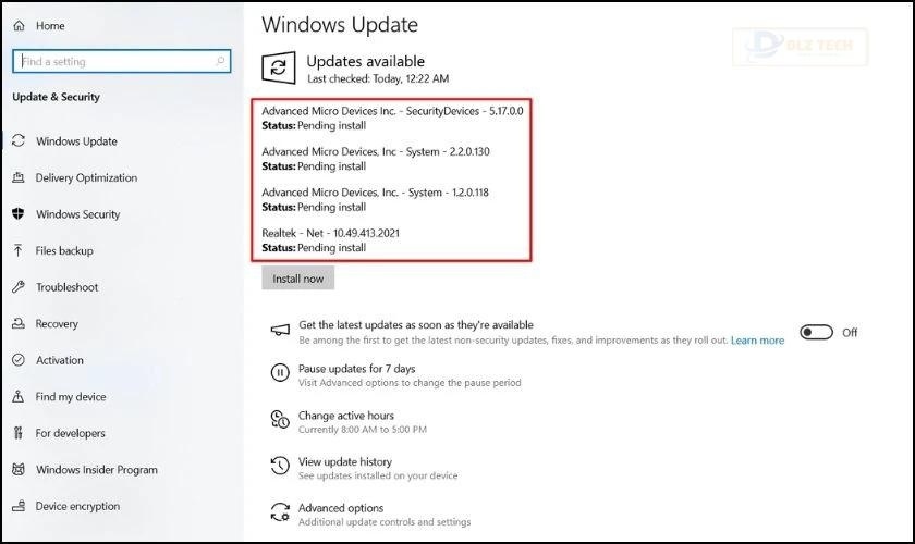 Do file update của Windows