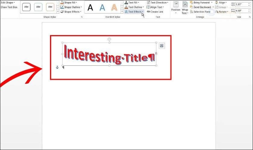Tạo chữ nghệ thuật trong Word là gì?