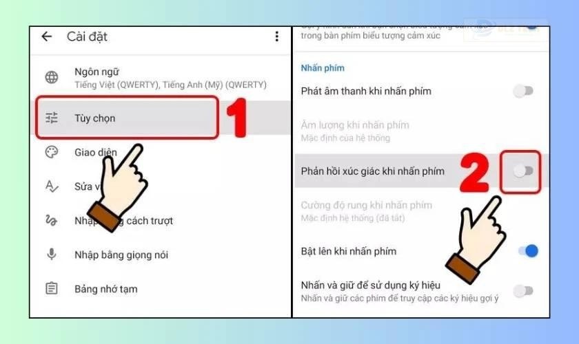 Hướng dẫn tắt rung ứng dụng bàn phím bên thứ 3