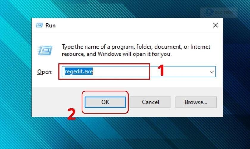 Mở Registry Editor