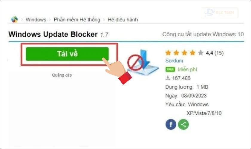 Tải Windows Update Blocker về máy