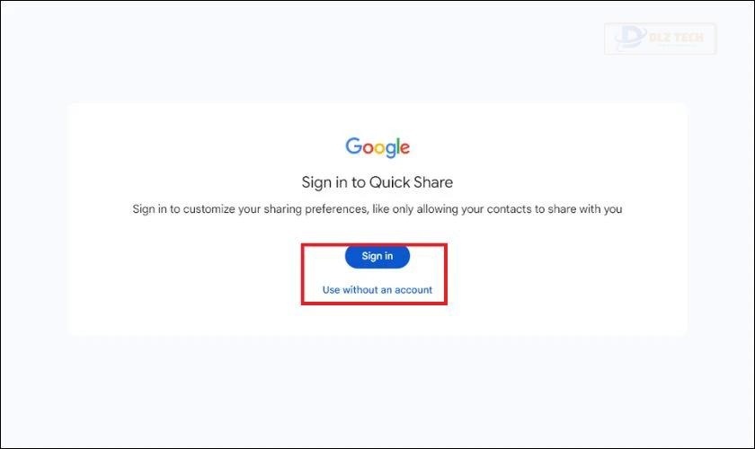 Đăng nhập vào Nearby Share Windows 11