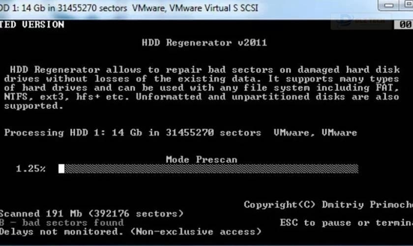 Phần mềm kiểm tra ổ cứng HDD Regenerator