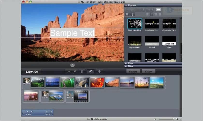 iSkysoft Slideshow Maker - Phần mềm chỉnh sửa video mạnh mẽ
