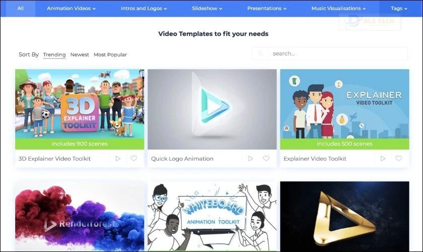 Renderforest - Phần mềm chỉnh sửa video hiện đại