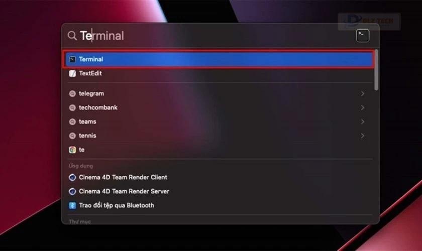 Mở Terminal trên Macbook của bạn