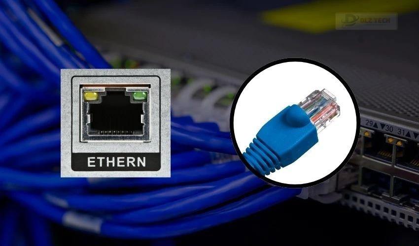Cổng Ethernet thường được kết nối trong phạm vi mạng nội bộ