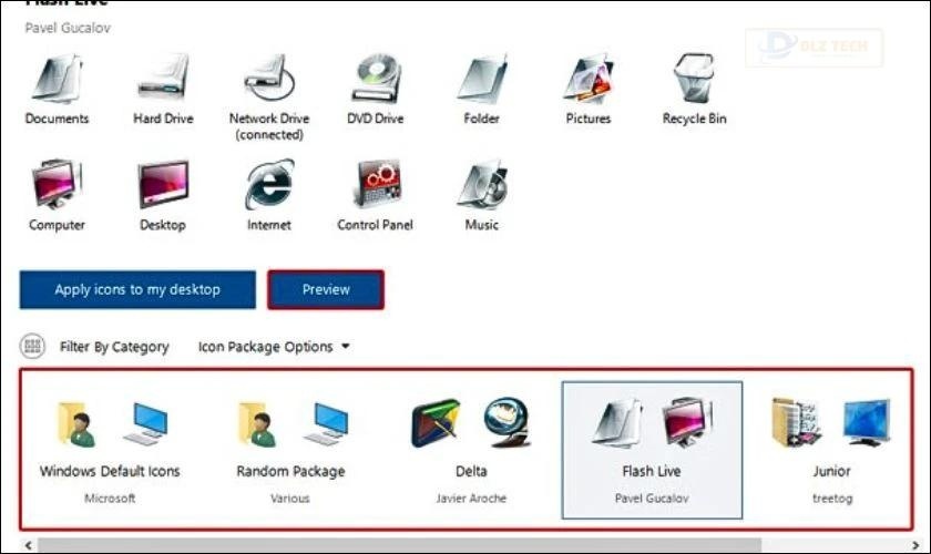 Khắc phục bằng cách cài lại ứng dụng tùy chỉnh icon