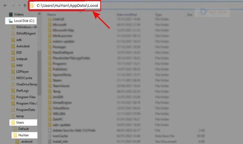 Truy cập thư mục theo đường dẫn