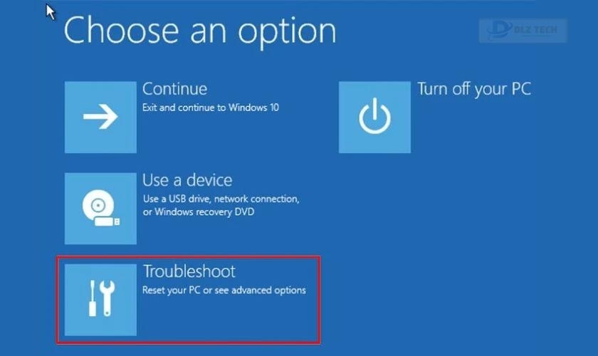 Nhấn chọn vào Troubleshoot
