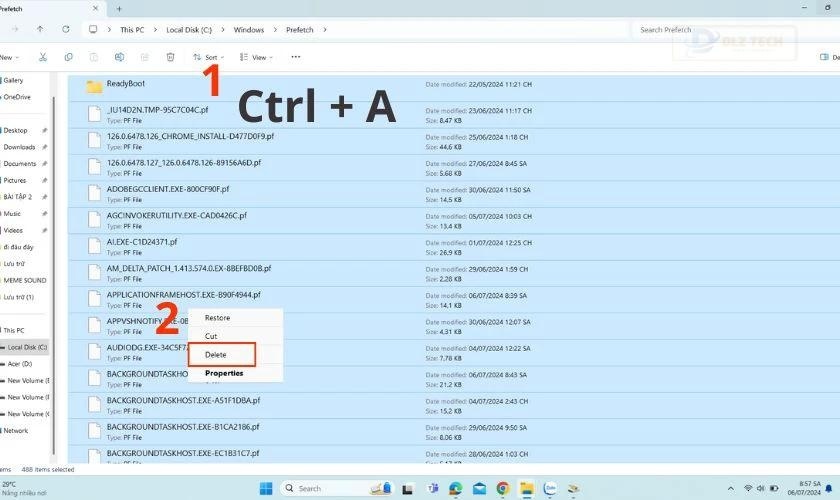 Xóa bộ nhớ Cache, dọn rác máy tính