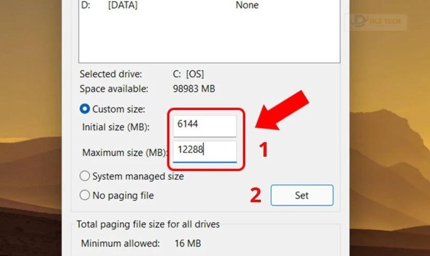 Khởi động máy và thử dùng RAM ảo để giảm tải áp lực cho RAM vật lý