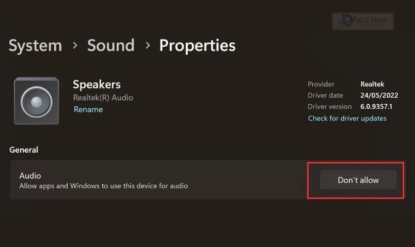 Cuối cùng bạn chọn vào Don’t allow