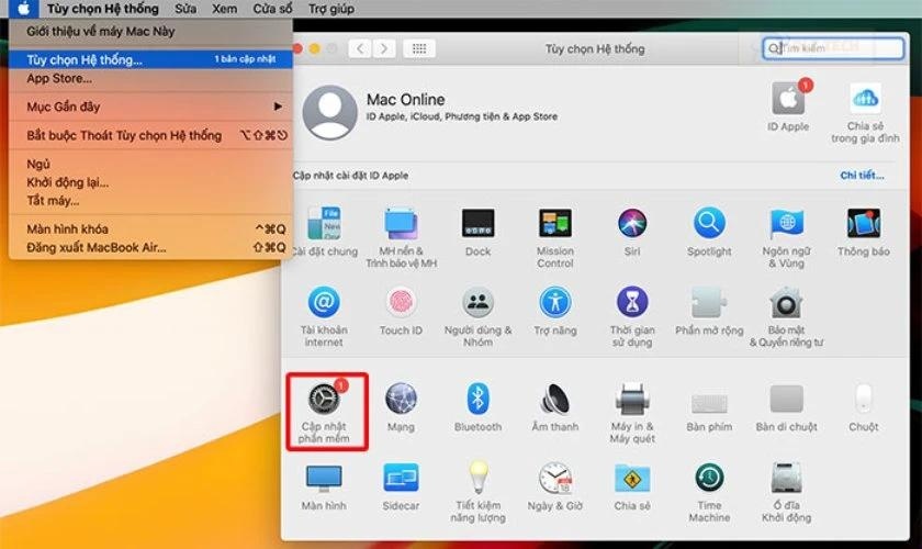 Cập nhật hệ điều hành mới nhất