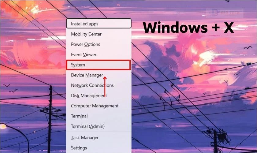 Sử dụng tổ hợp phím kiểm tra dung lượng RAM