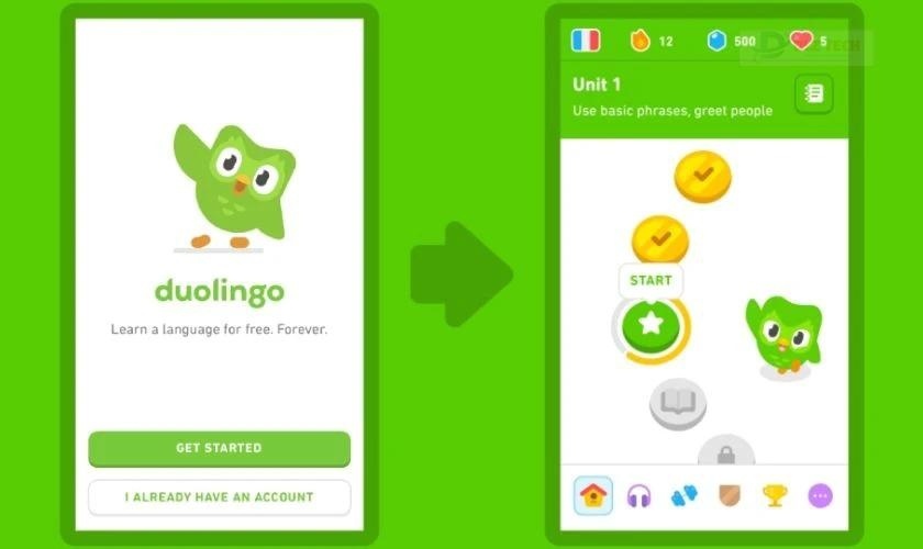 Cách học tiếng anh Duolingo trên máy tính