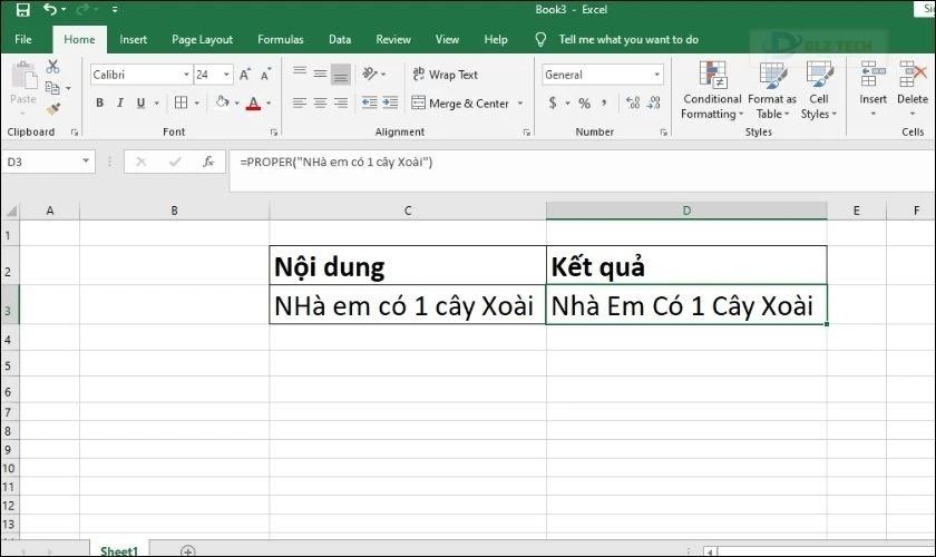 Những lưu ý khi sử dụng hàm PROPER