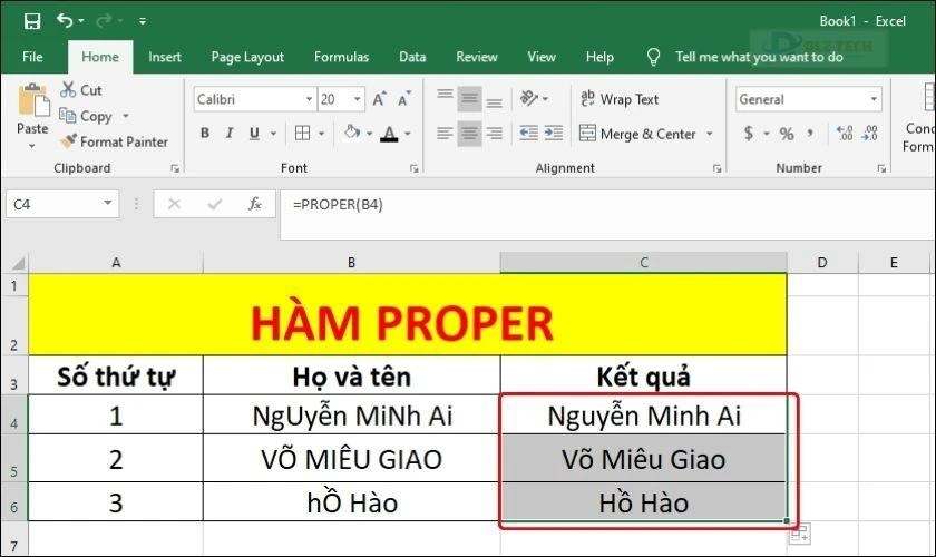 Áp dụng hàm cho nhiều ô