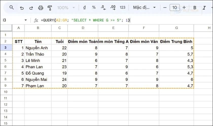 Tra cứu dữ liệu với hàm Query