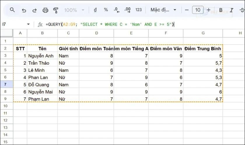 Kết hợp với toán tử AND