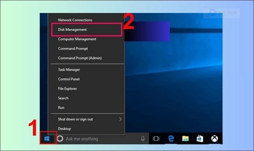 Hiện ổ cứng bị ẩn bằng Disk Management