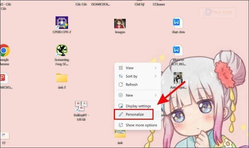 Chọn hình nền theo ý thích