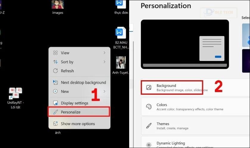 Hướng dẫn nhanh đổi hình nền