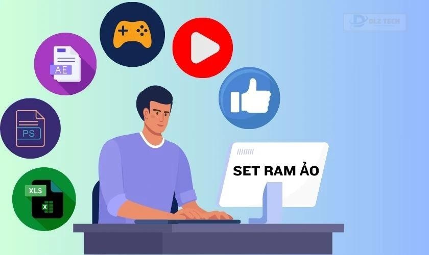 Tạo bộ nhớ ảo giúp bạn có thêm không gian lưu trữ, giảm áp lực RAM cho máy