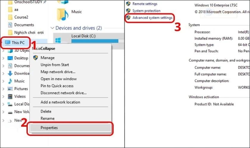 Cách set RAM ảo cho laptop Win 10, Win 11 qua This PC